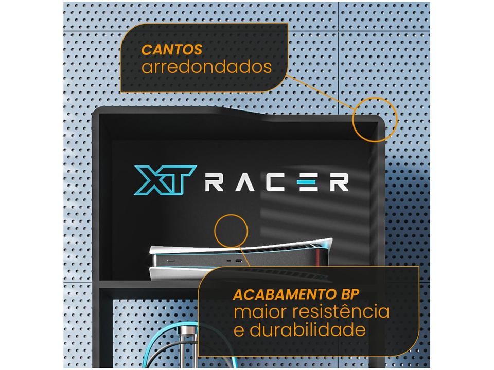 Estante Gamer 3 Prateleiras XT Racer Force Two Preto e Azul - 3