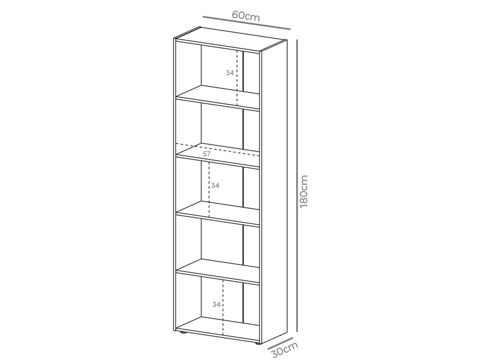 Estante para Livros 4 Prateleiras Artely Multy - 3