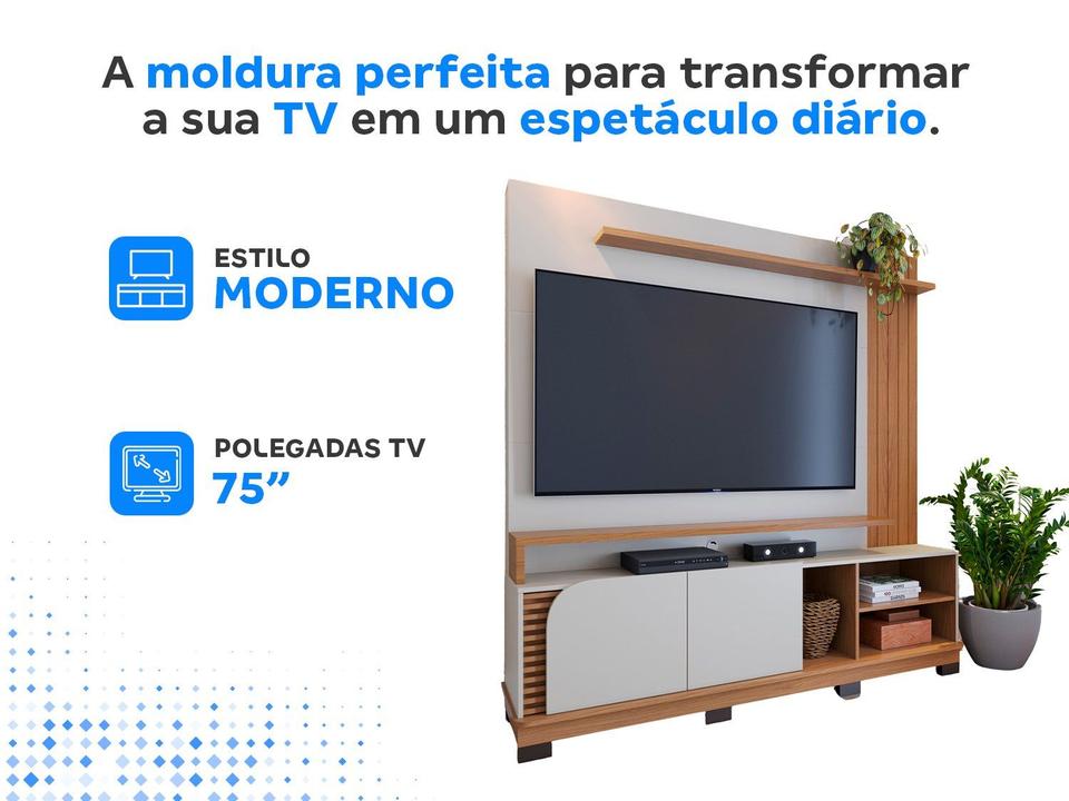 Estante para TV até 75" 2 Portas Colibri Jurerê - 3