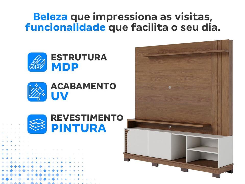 Estante para TV até 75" 2 Portas Colibri Jurerê - 5