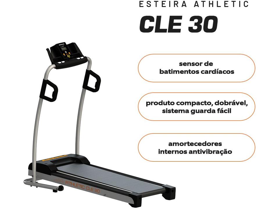 Esteira Ergométrica Elétrica Dobrável Athletic CLE 30 Vel. Máxima 13km/h - 5