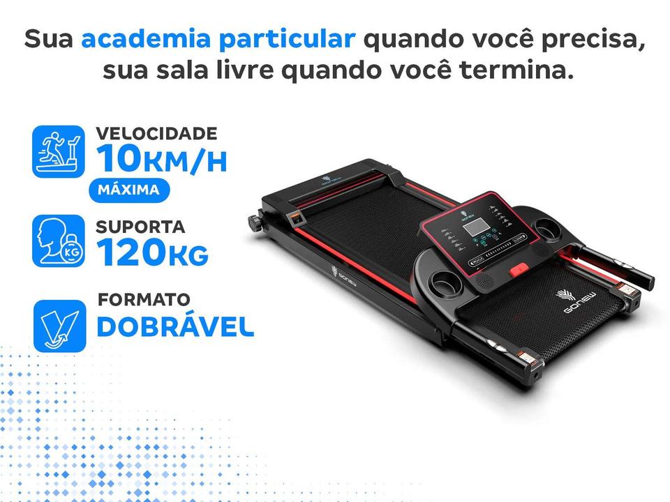 Esteira Ergométrica Elétrica Go New 380HT Dobrável Vel. Máxima 10km/h - 3