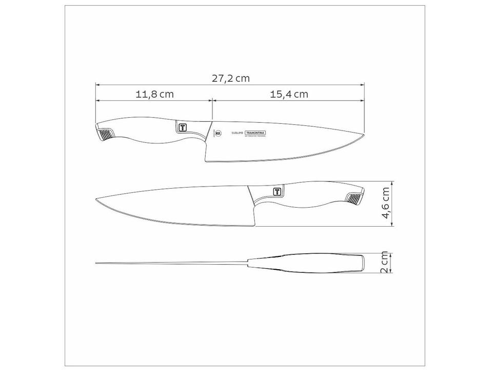Faca do Chef Tramontina 6" Inox Sublime - 5