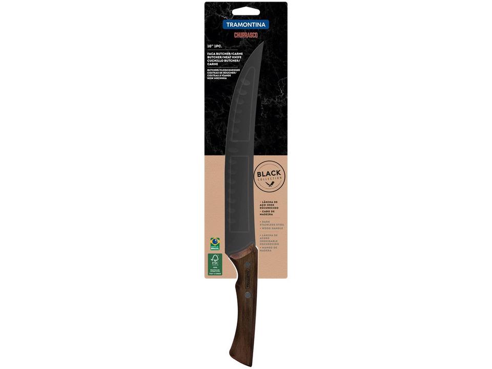 Faca para Carne Tramontina 10” Inox Churrasco Blac - 3