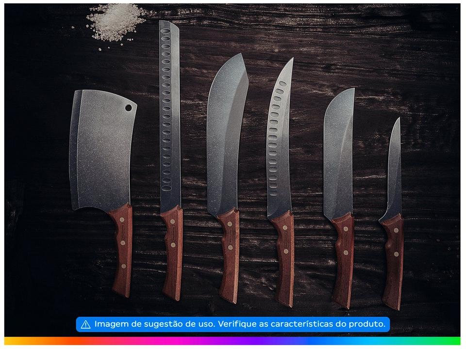 Faca para Carne Tramontina Inox 10” Churrasco Blac - 1