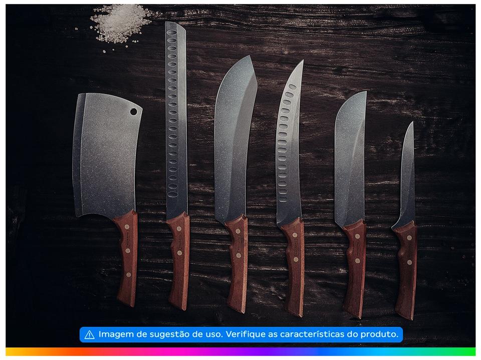 Faca para Carne Tramontina Inox 8” Churrasco Black - 1