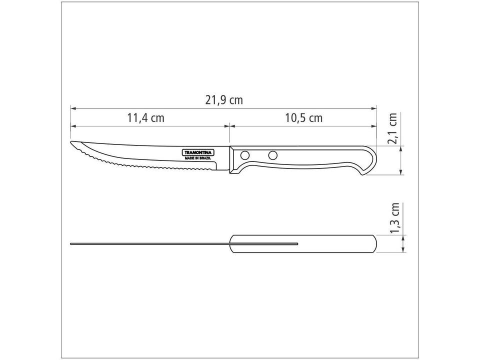 Faca para Churrasco Tramontina Inox 5” Polywoo - 4