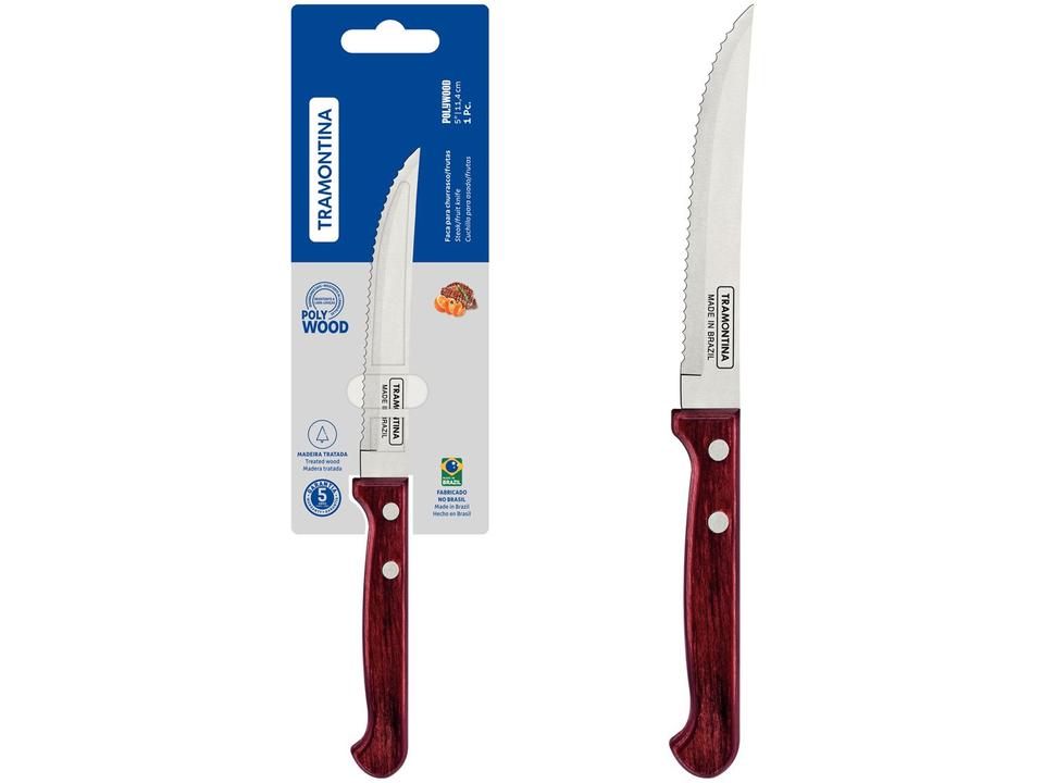 Faca para Churrasco Tramontina Inox 5” Polywood - 3
