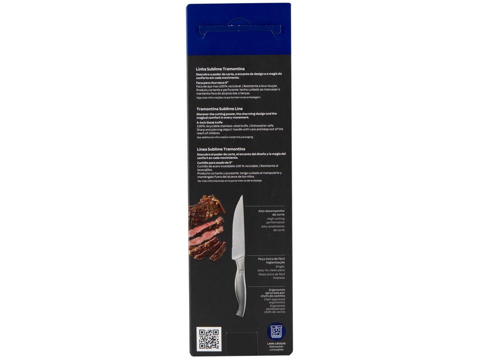 Faca para Churrasco Tramontina Inox 5" Sublime - 8