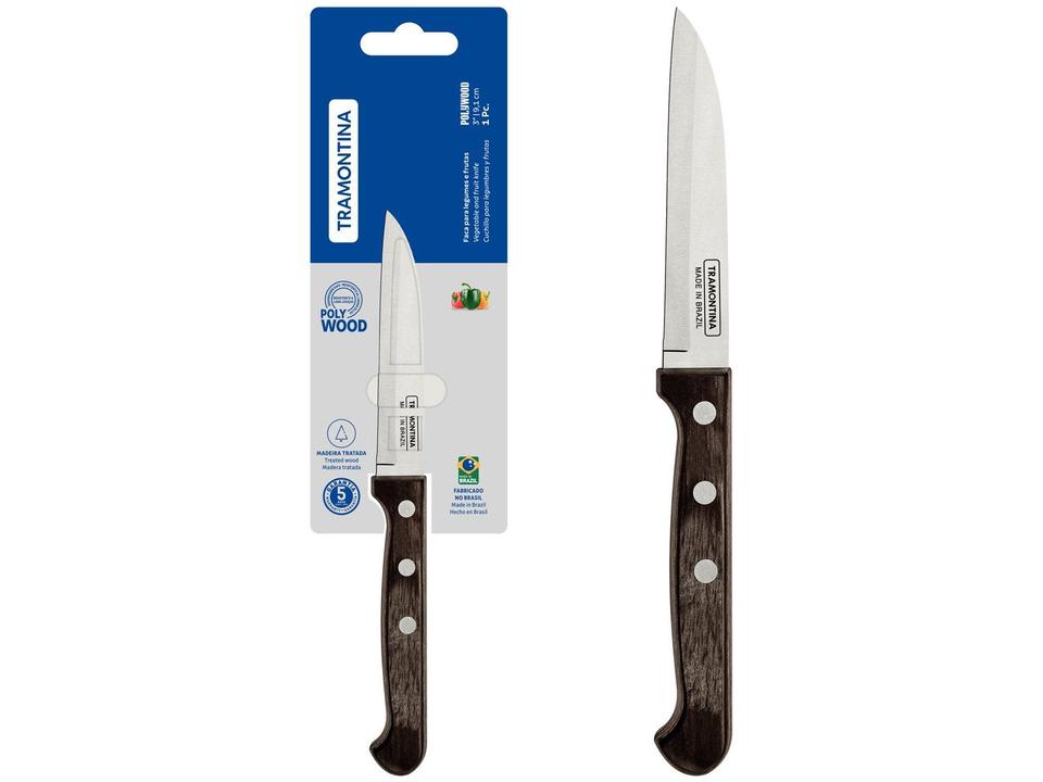Faca para Legumes Tramontina Inox 3” Polywood - 3