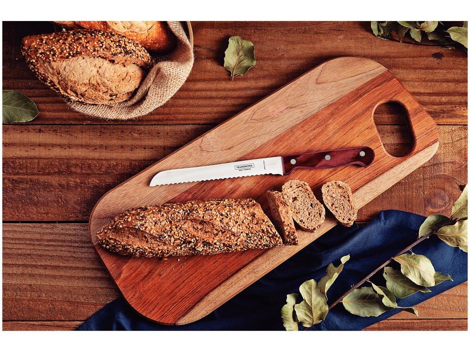 Faca para Pão Tramontina Inox 7” Polywoo - 1