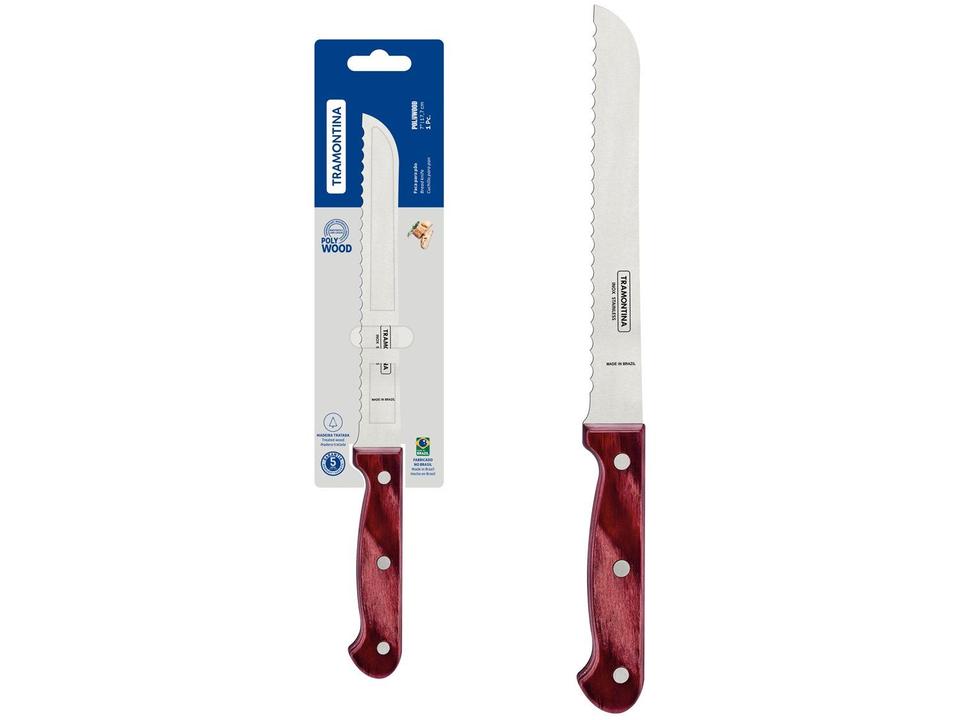 Faca para Pão Tramontina Inox 7” Polywoo - 4