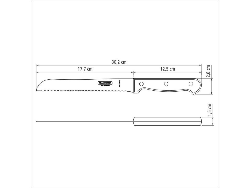 Faca para Pão Tramontina Inox 7” Polywoo - 5