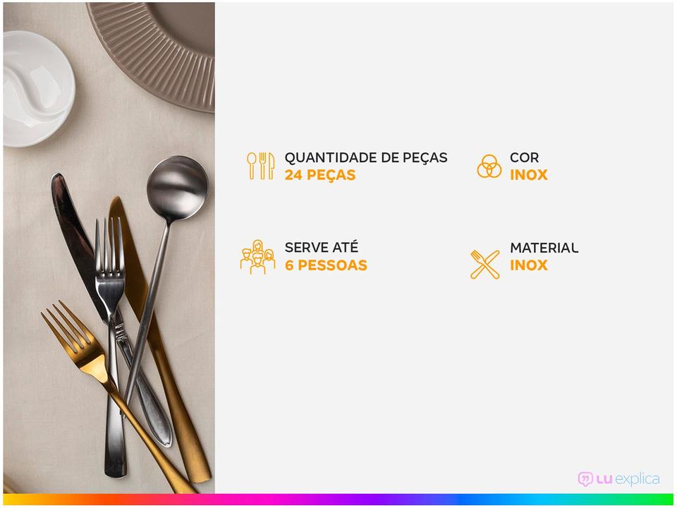 Faqueiro Tramontina Inox 24 Peças Classic 66928003 - 1