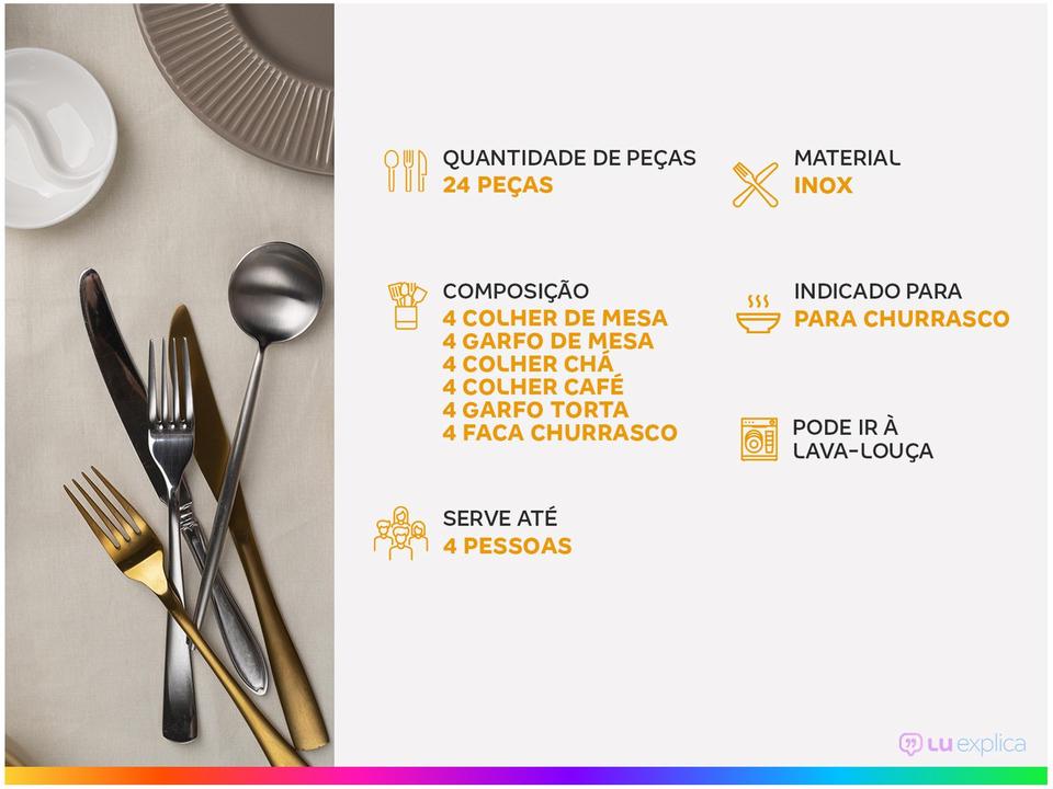 Faqueiro Tramontina Inox 24 Peças Laguna 66906575 - 1