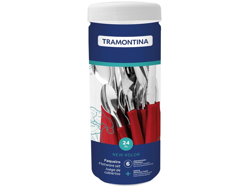 Faqueiro Tramontina Inox 24 Peças New Kolor - 2