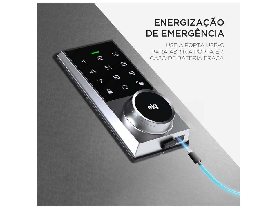 Fechadura Digital ELG SCFD100CZ com Senha de Embutir - 3