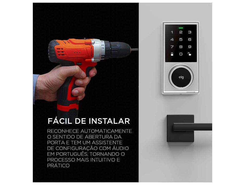 Fechadura Digital ELG SCFD100CZ com Senha de Embutir - 4