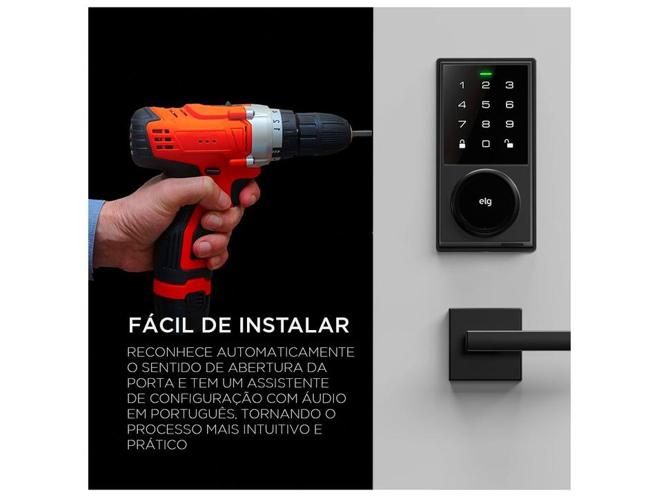 Fechadura Digital ELG SCFD100PR com Senha de Embutir - 4