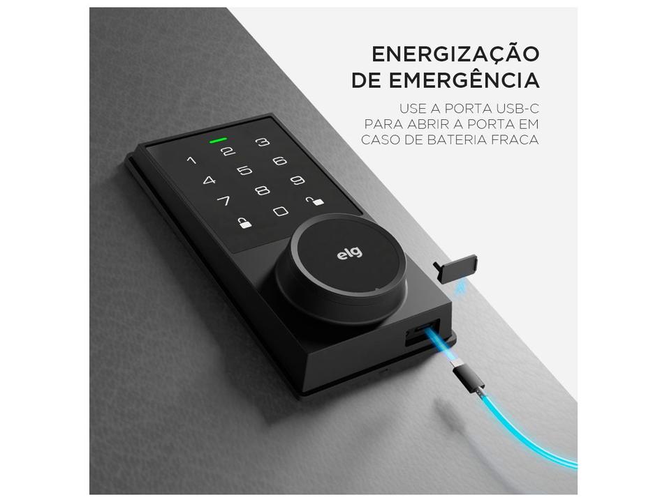 Fechadura Digital ELG SCFD100PR com Senha de Embutir - 3