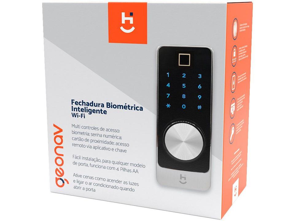 Fechadura Digital Inteligente com Biometria Wi-Fi - Gi by Geonav HISLFD10B - 5