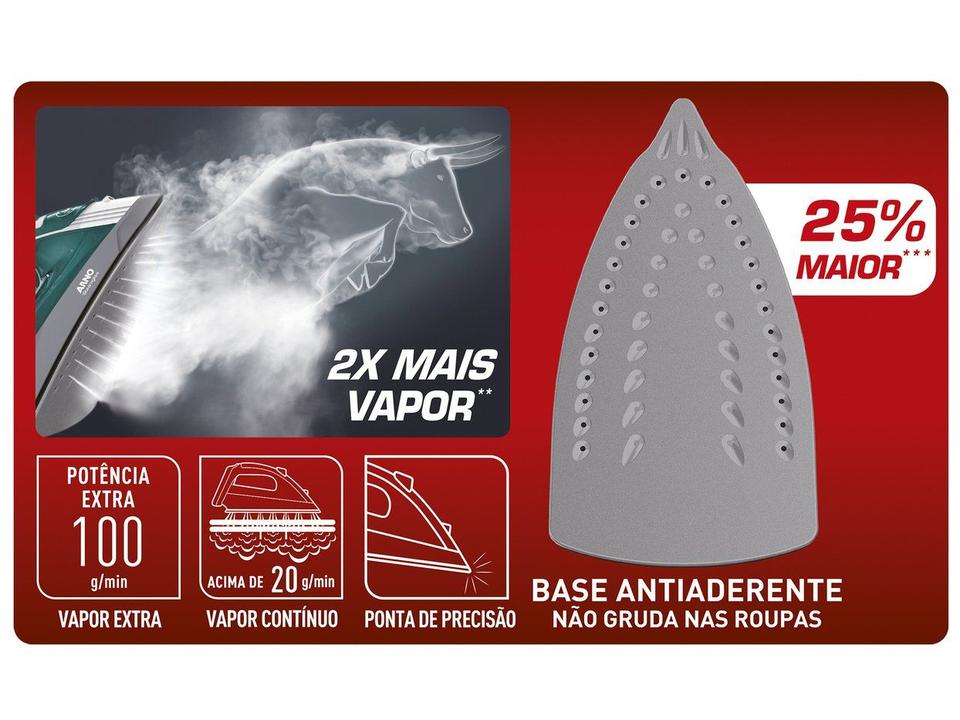 Ferro a Vapor Arno Steamgliss Base Antiaderente FSGP - 9