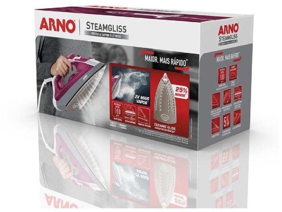 Ferro a Vapor Arno Steamgliss com Base Cerâmica FSGC - 8