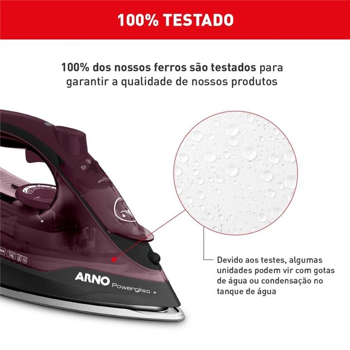 Ferro a Vapor Arno Ultragliss com Base Durilium Airglide FMV - 8
