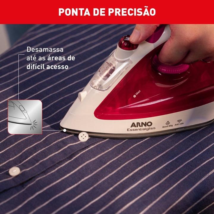Ferro a Vapor Essentialgliss com Base Antiaderente FMQ Arno - 5