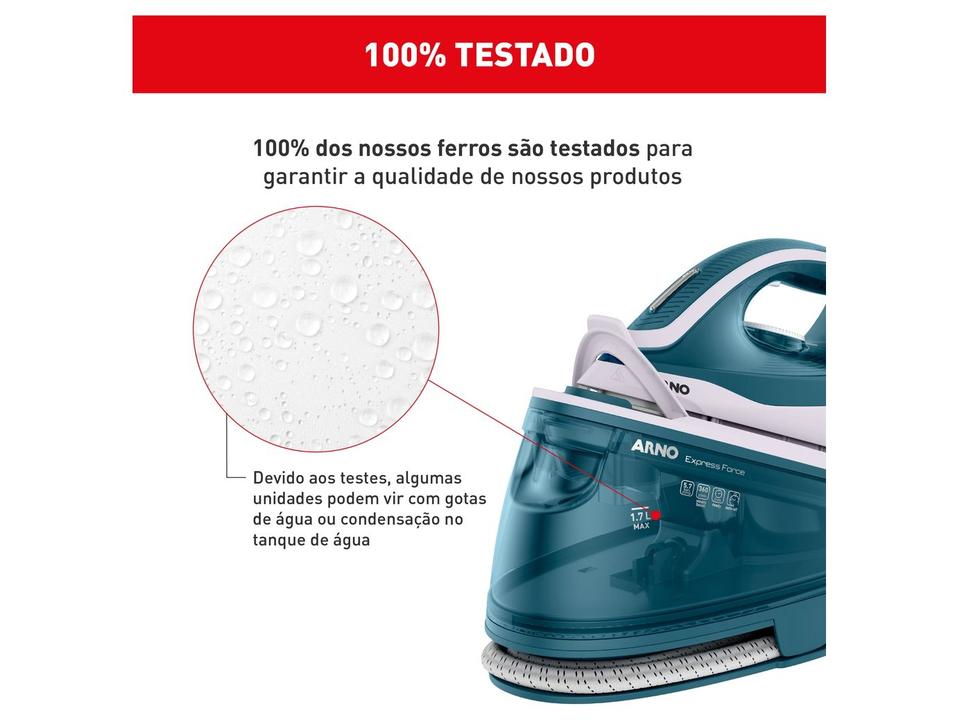 Ferro de Passar com Estação a Vapor Arno Express Force SSEF Azul - 9