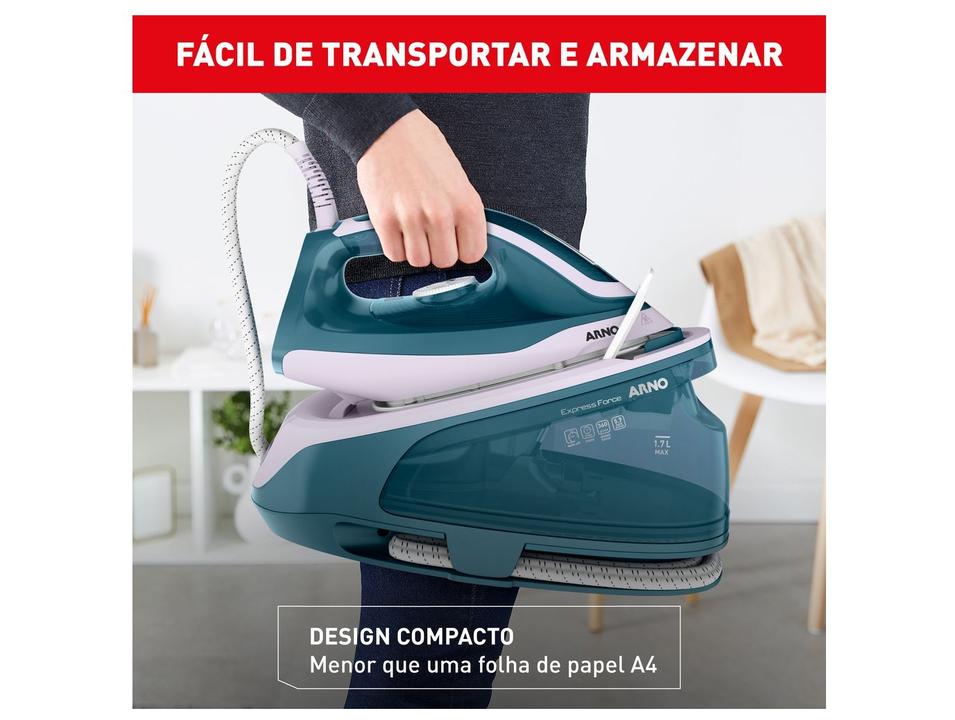 Ferro de Passar com Estação a Vapor Arno Express Force SSEF Azul - 7
