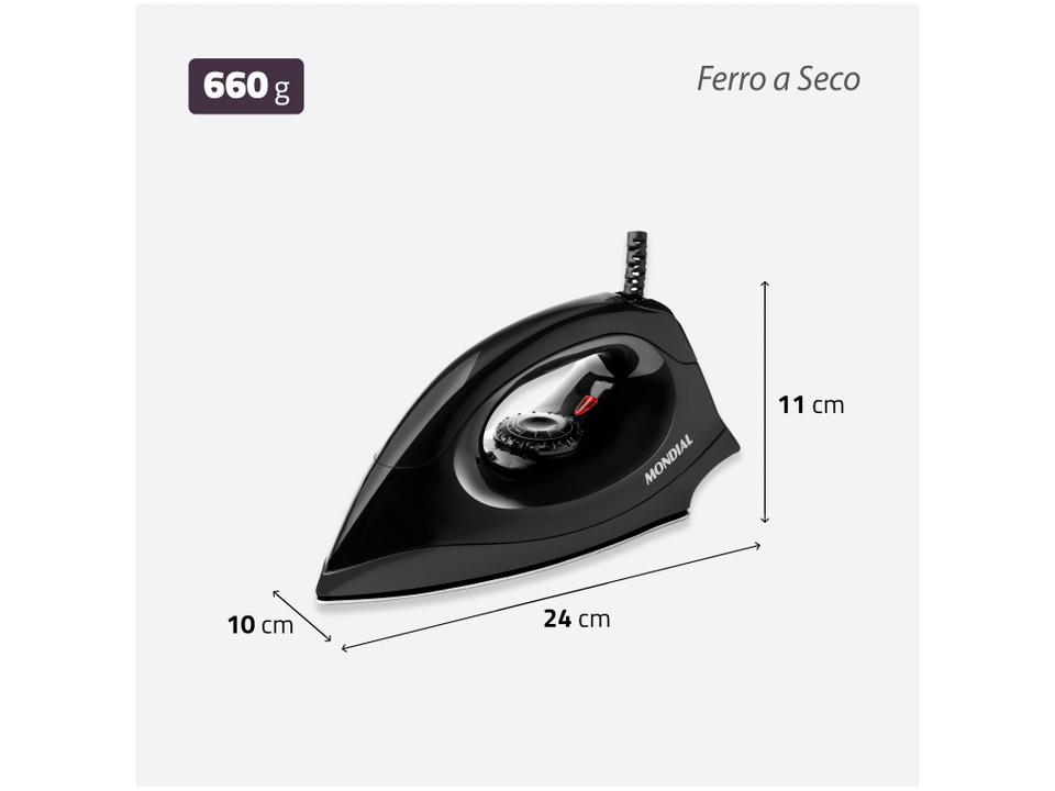 Ferro de Passar Roupa a Seco Mondial FSN-55-B - 4