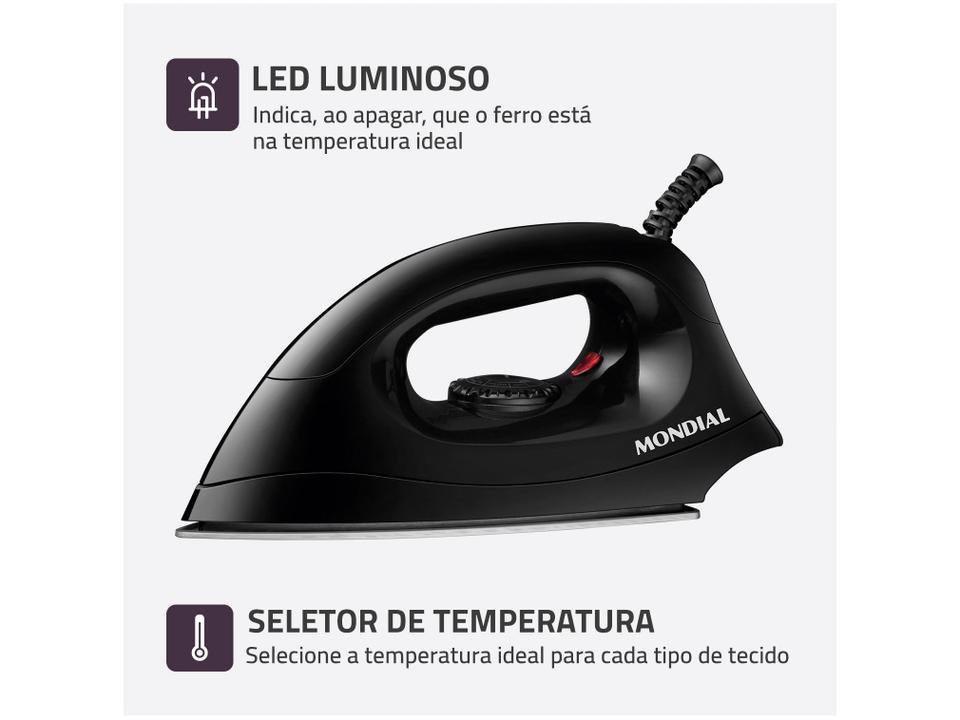 Ferro de Passar Roupa a Seco Mondial FSN-55-B - 2