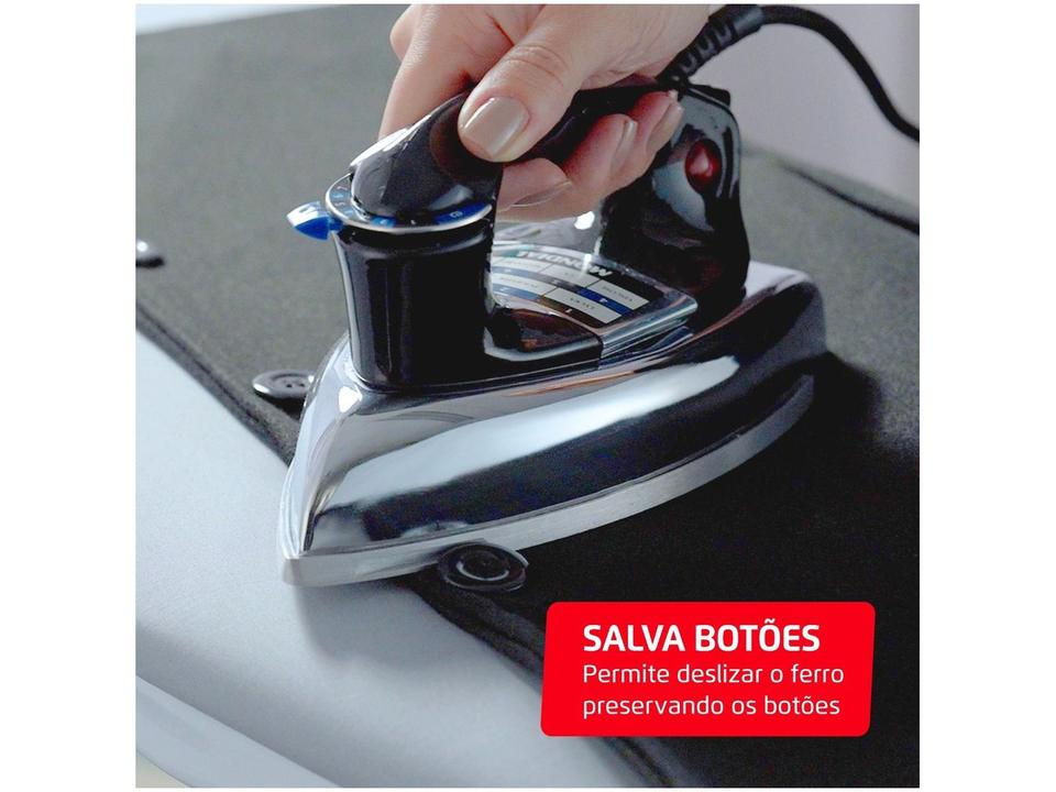 Ferro de Passar Roupa a Seco Mondial Portátil FS-01-BI Preto e Prata - 2