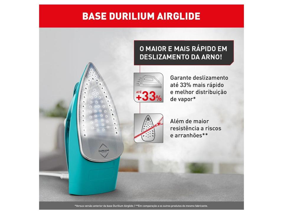 Ferro de Passar Roupa a Vapor Arno Ultragliss Protect FUP1 Turquesa 1830009393 - 1