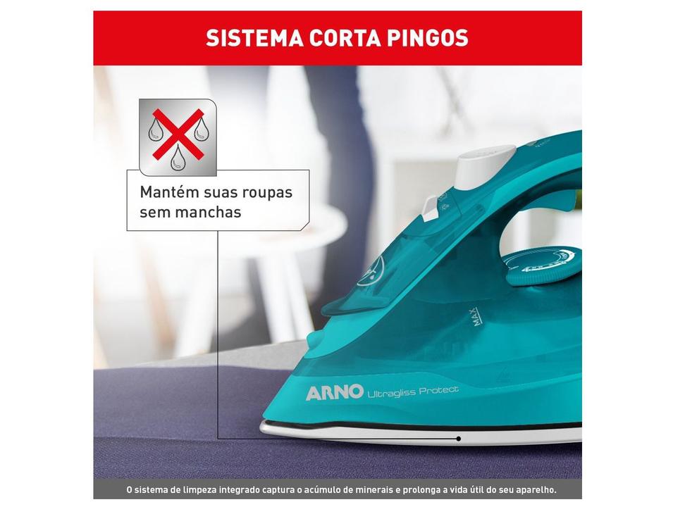 Ferro de Passar Roupa a Vapor Arno Ultragliss Protect FUP1 Turquesa 1830009393 - 4