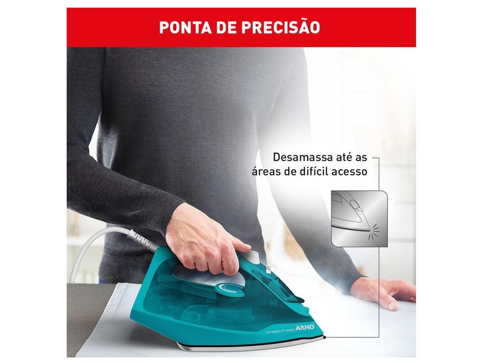 Ferro de Passar Roupa a Vapor Arno Ultragliss Protect FUP1 Turquesa 1830009393 - 6