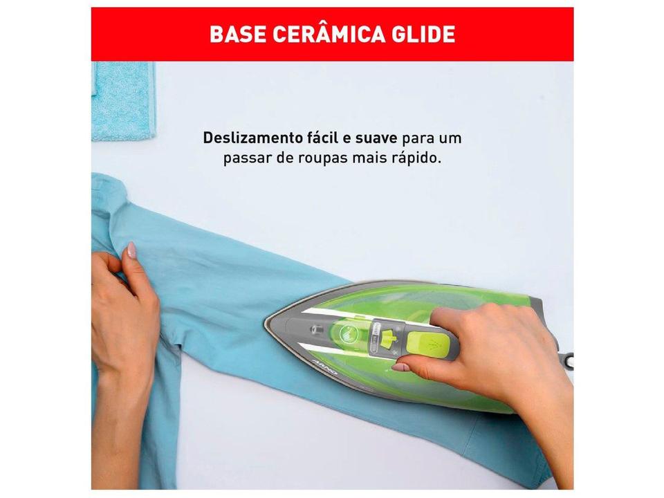Ferro de Passar Roupa a Vapor e a Seco Arno Ecogliss FEC1 Verde - 12