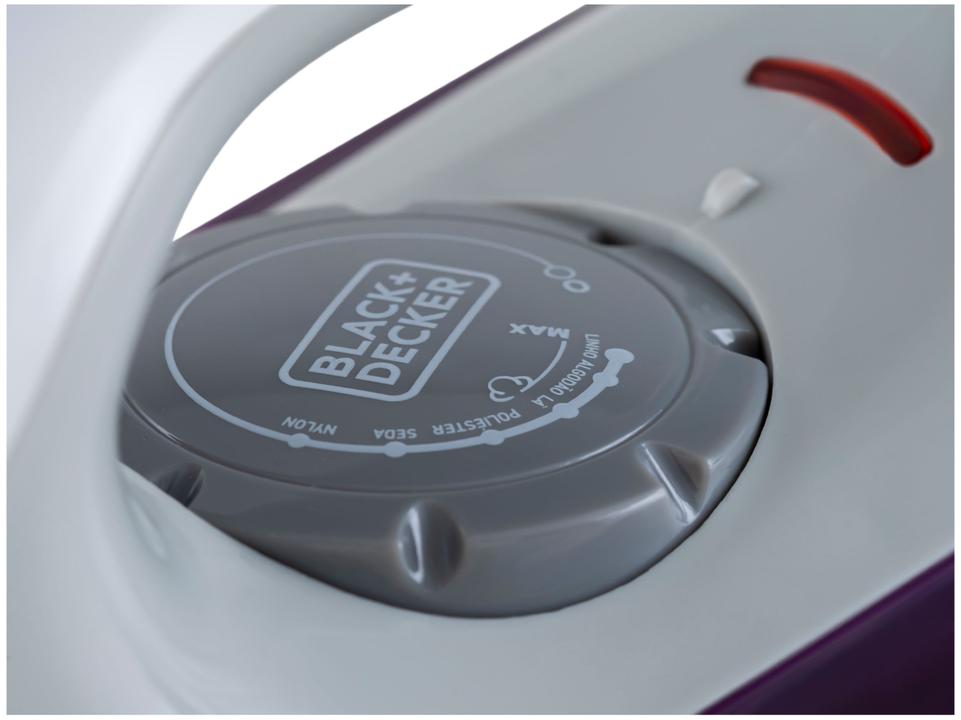 Ferro de Passar Roupa a Vapor e a Seco Black + Decker Essential Steam FX1000 Branco e Roxo - 8