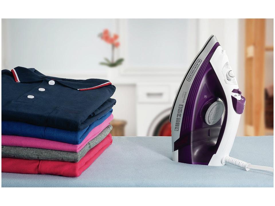 Ferro de Passar Roupa a Vapor e a Seco Black + Decker FX2500 Branco e Roxo - 3