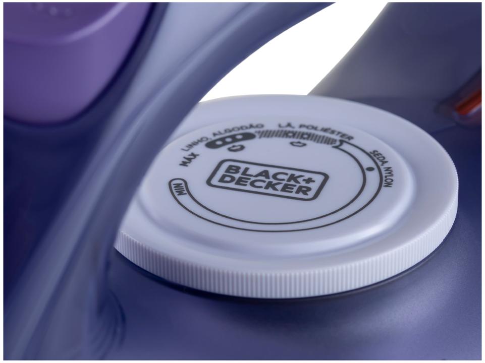 Ferro de Passar Roupa a Vapor e a Seco Black+Decker FX2550 Roxo e Branco - 14