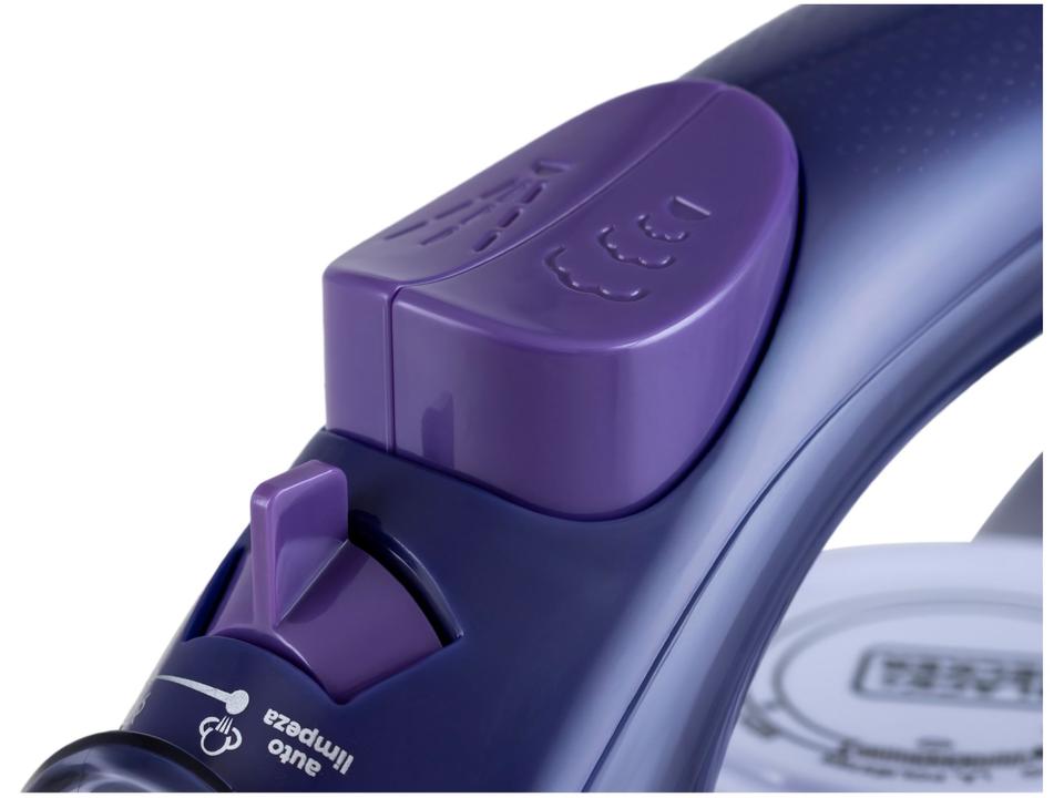 Ferro de Passar Roupa a Vapor e a Seco Black+Decker FX2550 Roxo e Branco - 13