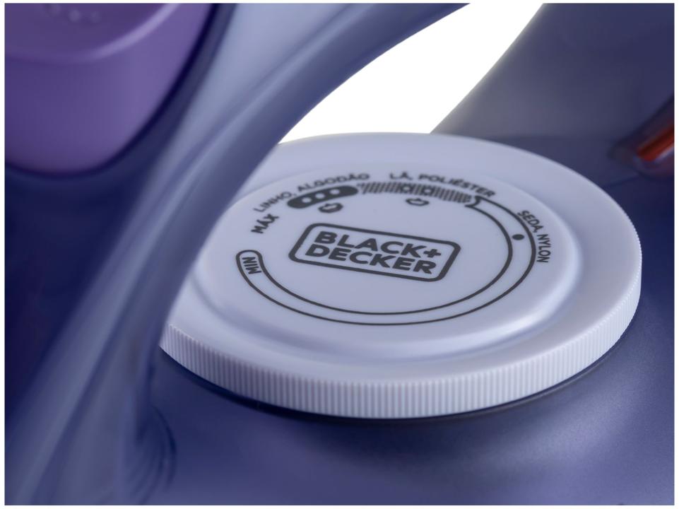 Ferro de Passar Roupa a Vapor e a Seco Black+Decker FX2550 Roxo e Branco - 14