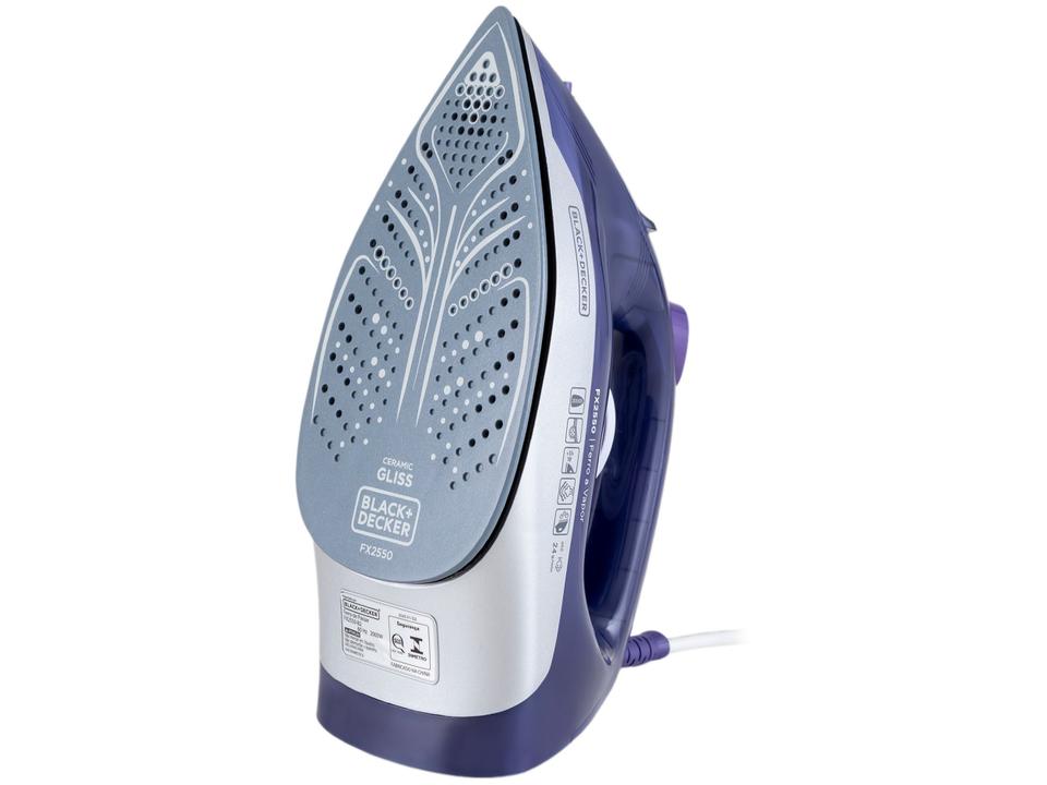 Ferro de Passar Roupa a Vapor e a Seco Black+Decker FX2550 Roxo e Branco - 8