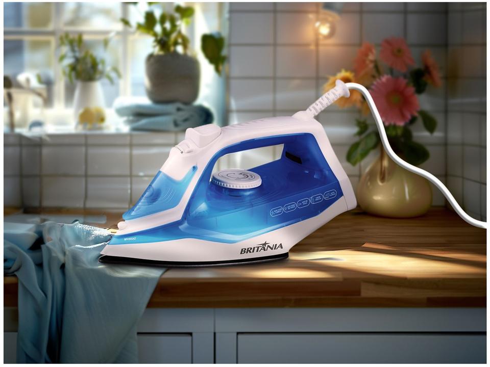 Ferro de Passar Roupa a Vapor e a Seco Britânia BFV202AZ Branco e Azul - 2