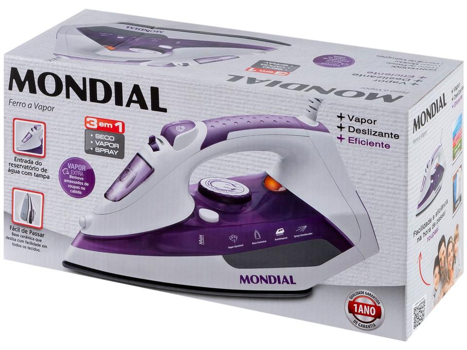 Ferro de Passar Roupa a Vapor e a Seco Mondial - 18