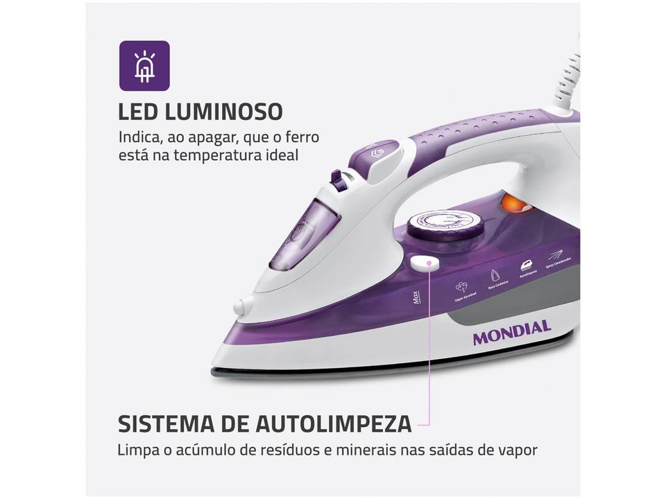 Ferro de Passar Roupa a Vapor e a Seco Mondial - 6