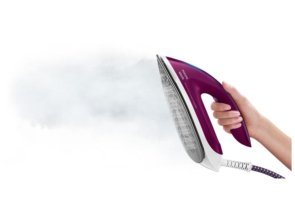 Ferro de Passar Roupa a Vapor e a Seco Philips Walita Compact Essential PerfectCare Branco e Roxo GC6842/32 - 2