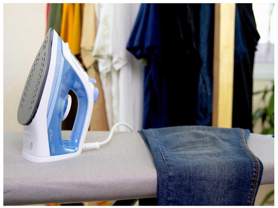 Ferro de Passar Roupa a Vapor Philips Walita 1000 Series DST1050/20 Branco e Azul - 15