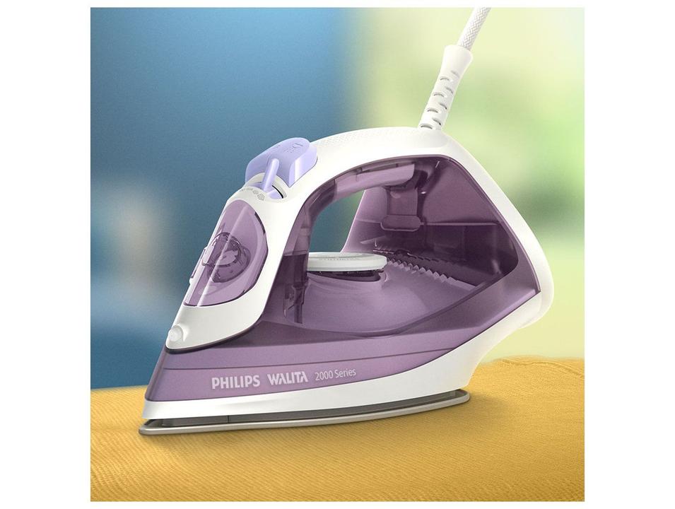 Ferro de Passar Roupa a Vapor Philips Walita Série 2000 Roxo e Branco - 3